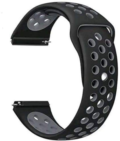 20mm Silicone Sport Watch Band For Xiaomi Amazfit GTS/Bip Lite/Bip Lite/Bip S/GTR 42mm /GTS 2 Gray Black
