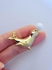 The Seal Zirconia Gold Plated Brooch And Clothes Pin