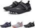 Elastic Quick Dry Aqua Shoes Plus Size Nonslip Sneakers Women Men Water Shoes Breathable Footwear Light Surfing Beach Sneakers Gaodpz (Color : A Black, Size : 9)