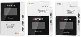 Comica Audio BoomX-D PRO D2 نظام ميكروفون لاسلكي رقمي فائق الحجم لشخصين/مسجل (2.4 جيجا هرتز، أبيض)