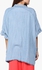 Blue Oversized Poncho Shirt