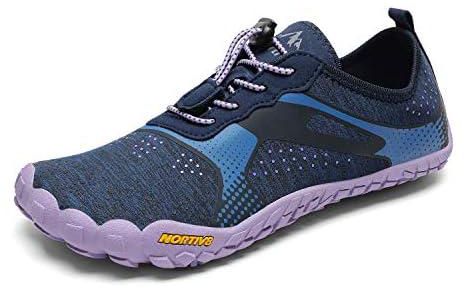 NORTIV 8 Women's Quick Dry Water Shoes Barefoot Aqua Swim Shoes for Beach Sports Fishing Hiking Boating Surfing Dark Blue Purple Size 7 M US Treklady-1