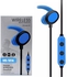 Margoun Wireless In Ear MS-10 Sports Running Headset Earphone with Mic and controller in Blue
