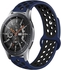حزام بديل من السيليكون مقاس 22 مم متوافق مع ساعة Huawei Watch GT3 (46 مم) / GT2 Pro متوافق أيضًا مع Samsung Gear S3 Frontier S3 Classic / Galaxy Watch 3 (45 مم) (أسود داكن)
