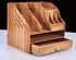 Multifunctional Wooden Desk Organizer For Books, Office Supplies,