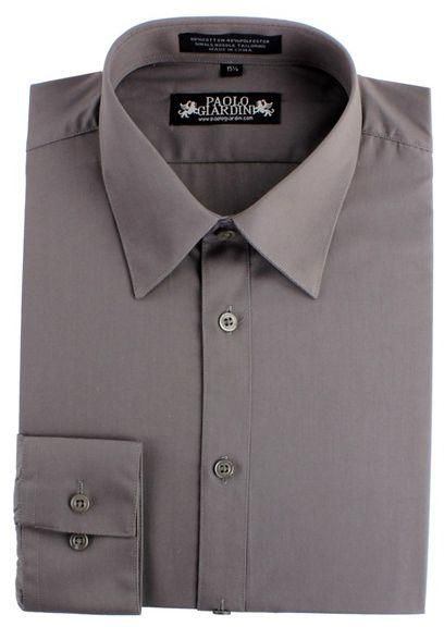 Shirt For Men By Paolo Giardini , Size 16.5 , Grey, Pg400Sf