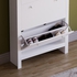 Vida Designs Arlington Shoe Cabinet 2 Door 1 Drawer Storage Cupboard Stand Rack MDF White