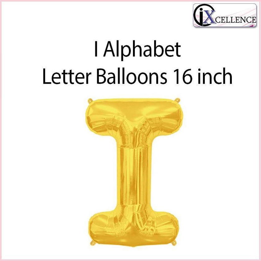 [IX] Alphabet I Letter Balloon 16 inch toys for girls (Gold)