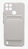 Silicone Phone Case With Card Slot For Realme Narzo 50A & Realme C25 & Realme C21Y - White