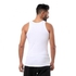 Dice 100% Cotton Two Sleeveless Solid Men T-shirt - White