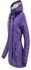 Hooded Neck Long Sleeve Parka Coat Purple