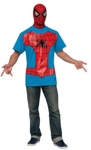 Marvel Spider-Man Adult Costume Shirt and Mask