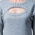 Milla by Trendyol Grey Cotton Round Neck Blouse For Women