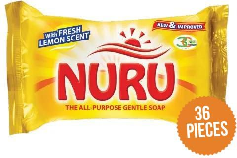 Nuru Yellow Multi-Purpose Tablet Soap-(175G x 36Units) Wholesale  
