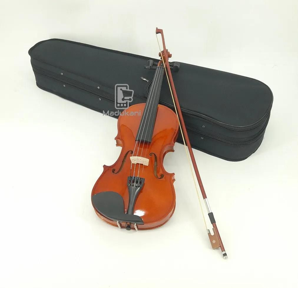 Generic Full Size 4-4 Violin with Bow, Rosin, and Hard Case