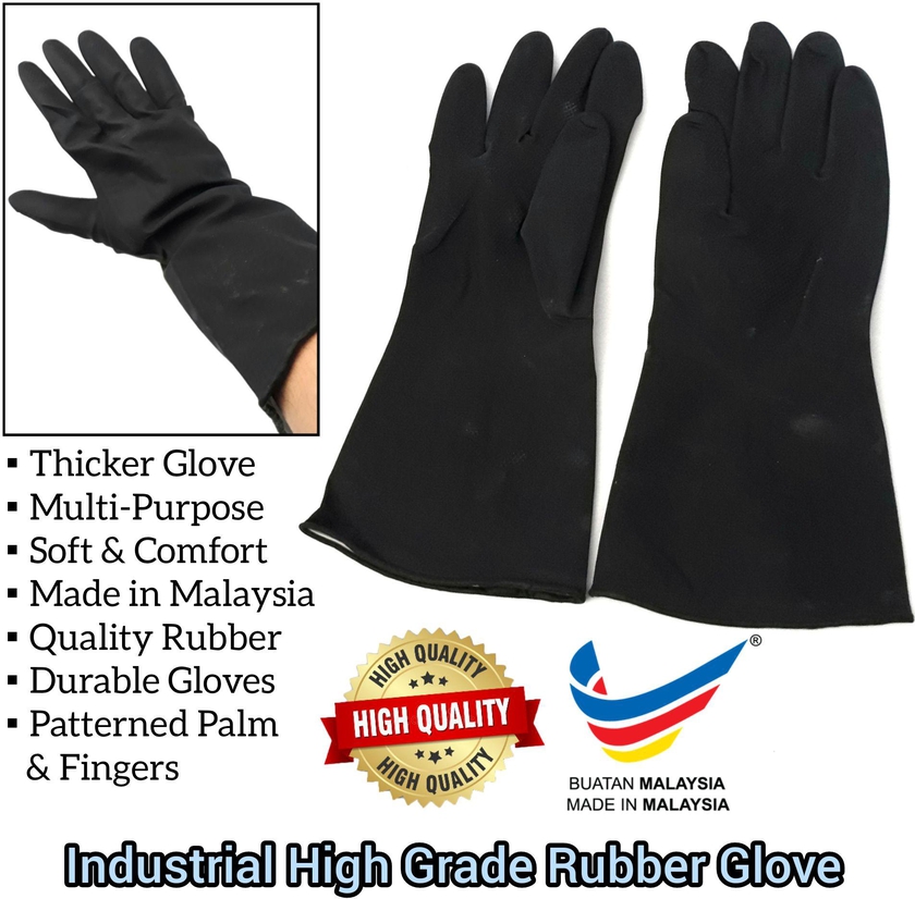 Industrial High Quality Rubber Gloves for Industrial Use, Gardening, Household Use