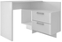 BRV Movies Computer Desk With Two Drawers and Storage Compartment, White  with Assembly