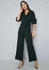 Wrap Front Tiered Sleeve Jumpsuit