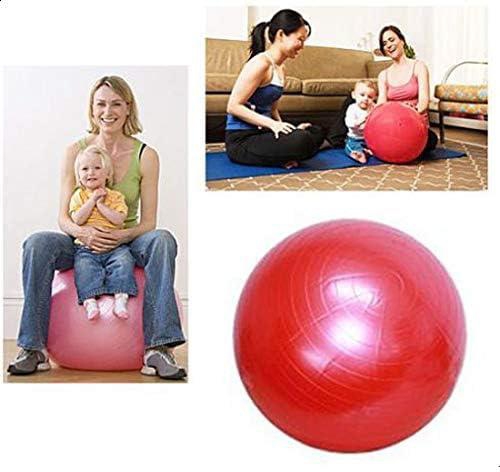 65cm Exercise Fitness Aerobic Ball for GYM Yoga Pilates Pregnancy Birthing Swiss Red color_ with two years guarantee of satisfaction and quality