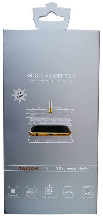 شاشة حماية زجاجية نانو ضد الصدمات لهاتف هواوي P20 من ارمور مع جراب خلفي شفاف