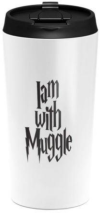Quote Printed Tumbler With Lid White/Black 15ounce