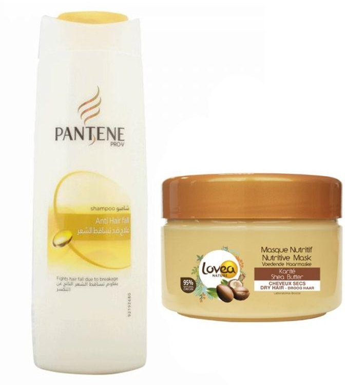 Pantene Anti Hair Fall Shampoo - 360ml + Karites Lovea Nature Hair Mask – 75ml