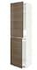 METOD High cabinet for fridge/freezer, white/Sinarp brown, 60x60x220 cm - IKEA