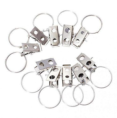 Magideal 10pcs Curtain Rod Clip Rings, Clips For Curtains