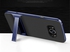 For Samsung Galaxy S8 Plus SM-G955 - ELEGANCE Grid Pattern TPU / PC Hybrid Protection Case with Kickstand - Dark Blue