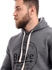 Izor "The Brave" Fleece Printed Hoodie With Drawstring - Charcoal Grey