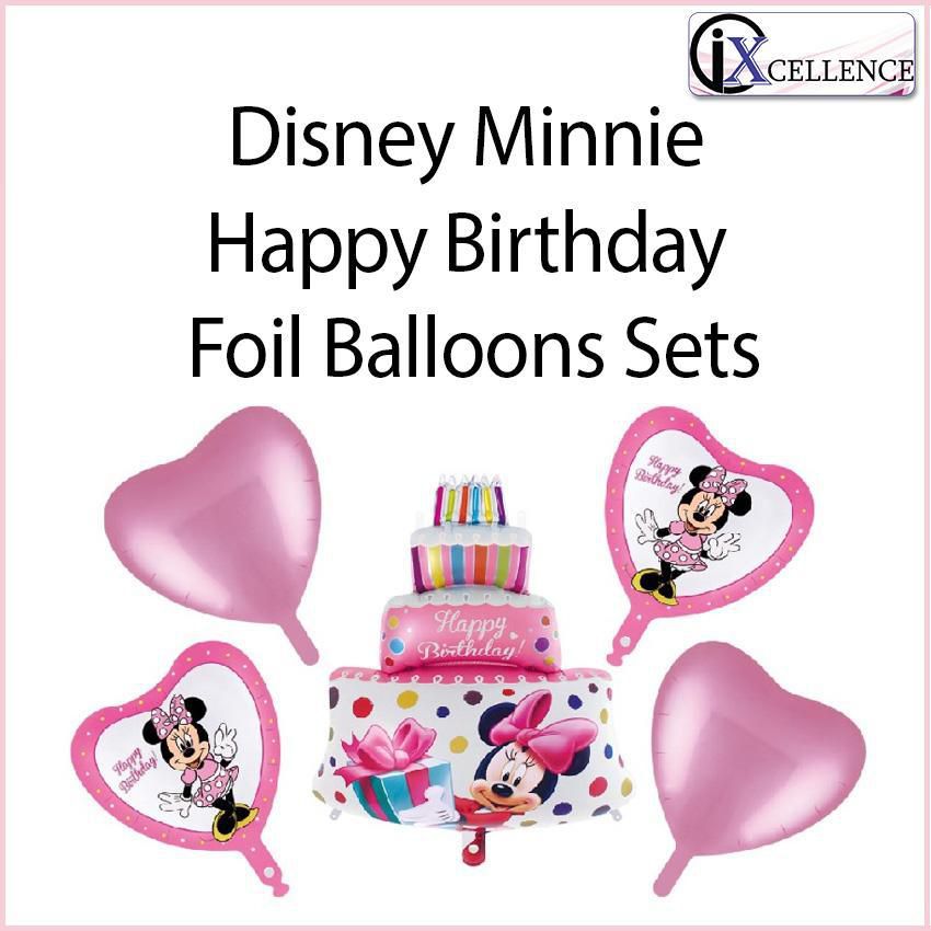 DISNEY Minnie Happy Birthday Foil Balloons Sets toys for girls