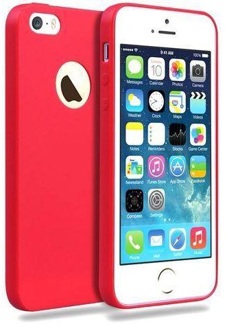 Egycover soft ultra-thin Back Cover For iPhone 5 / 5s apple logo – red MATTE