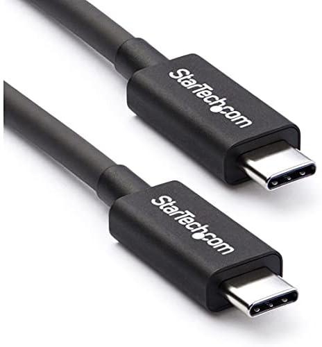 StarTech StarTech.com 20Gbps Thunderbolt 3 Cable - 6.6ft/2m - Black - 4K 60Hz - Certified TB3 USB-C to USB-C Charger Cord w/ 100W Power Delivery (TBLT3MM2M)