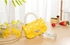 Women Mini Crossbody Purse Shoulder Bag Pearl Top Handle With Chain Strap Yellow Color