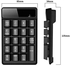 2.4GHz Mini USB Wired Numeric Keypad - 19 Keys Mechanical Feel Number Pad Water-proof Keyboards for Laptop Desktop PC Notebook,Black