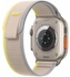 سوار تريل لوب متوافق مع Apple Watch 8 Ultra 49mm ، نايلون رياضي رمادي أصفر