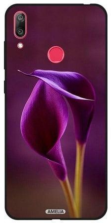 Protective Case Cover For Huawei Y7 Prime 2019 Purple Flowers