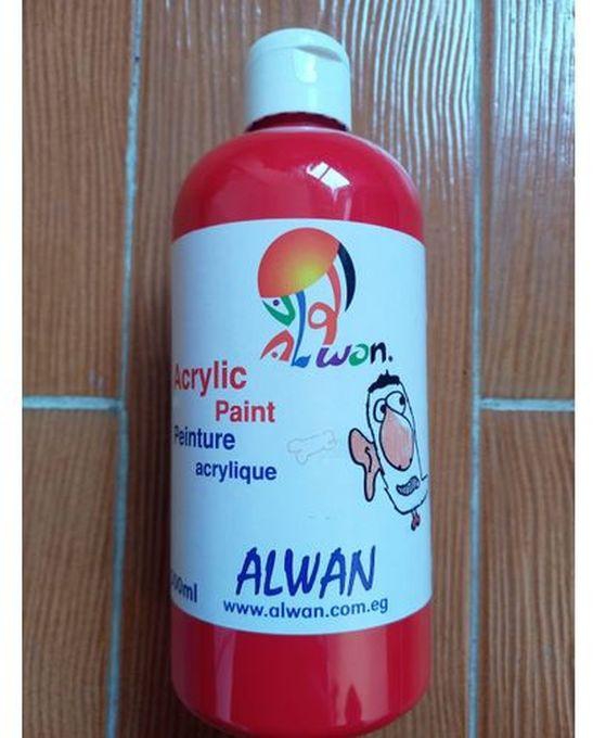 Alwan Acrylic Bottle - 500 Ml - Red