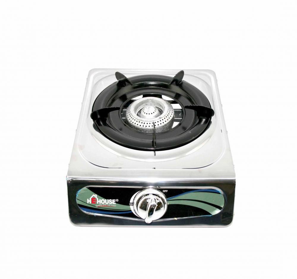He-House Double Gas Stove - 5702 (Silver)
