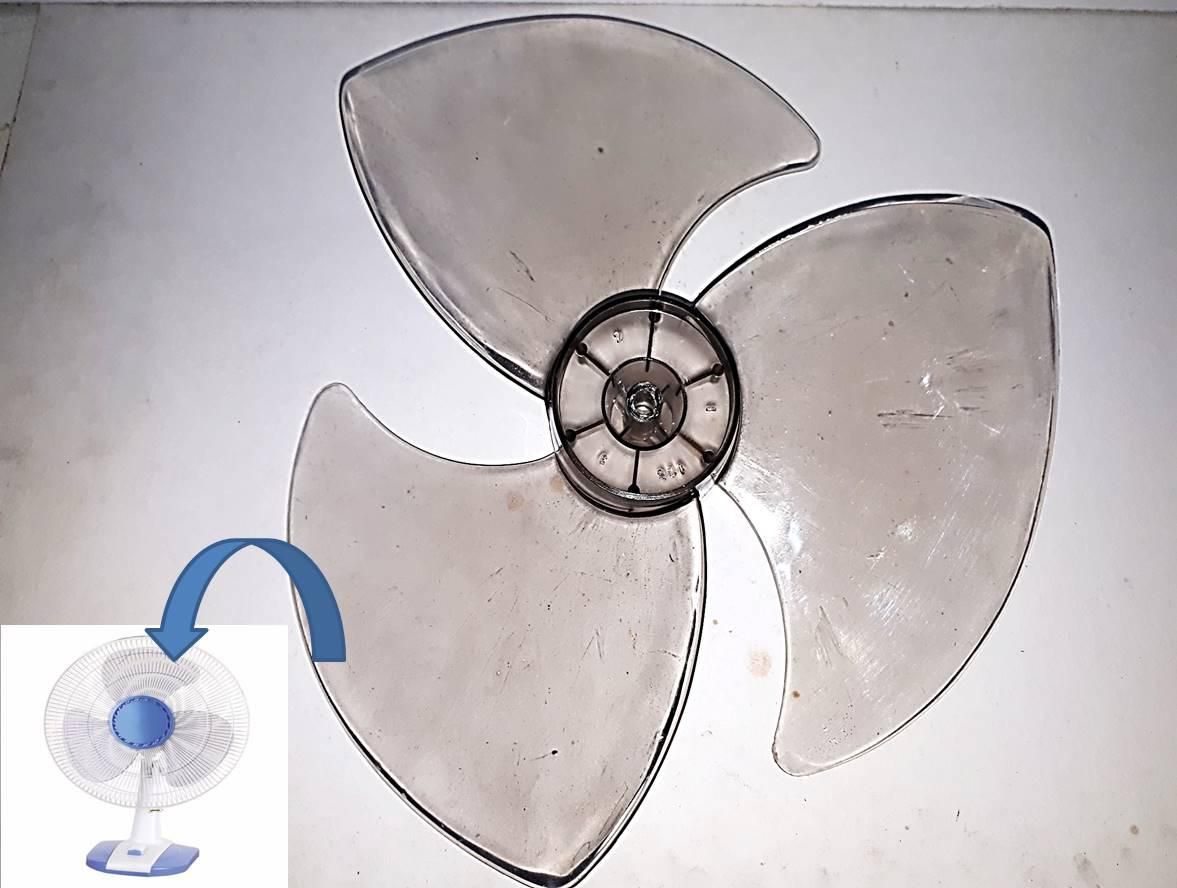 Meta Fan blade with 3 lath 16 inches for table fan (As Picture)