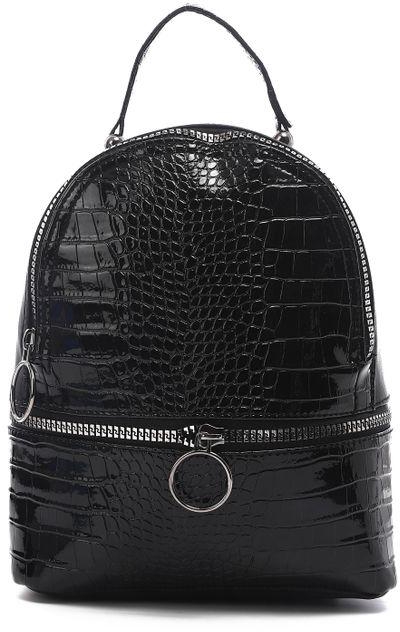 Ice Club Leather Reptile Pattern Backpack - Black