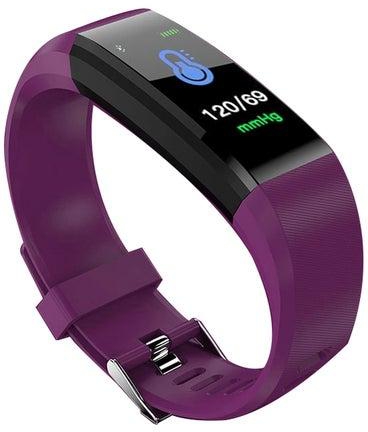 115Plus Bluetooth Fitness Tracker Purple/Black