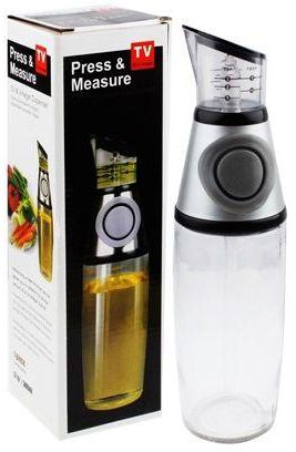 Generic Press And Measure Oil And Vinegar Dispenser - Transparent