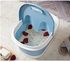 حوض استحمام قابل للطي لنقع القدمين مع بكرة تدليك ، حجم كبير لنقع القدمين ، وباديكير وحوض تدليك لعلاج سبا الاسترخاء في المنزل (أزرق)