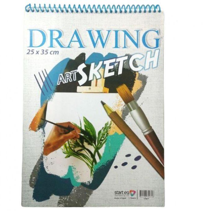 3 PCS OF Drawing Sketchbook 160 GRM 25 * 35 CM (12 Sheets - White)