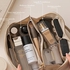 Ebuy-uae Large Capacity Travel Cosmetic Bag, Multifunction Organizer Storage Bag,Leather Waterproof Makeup Bag ,Multi Layer Large Travel Cosmetic Train Case ,Toiletry Bag for Women(PINK)