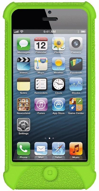 Amzer Silicone Skin Jelly Case Cover for iPhone 5 5S [Green]