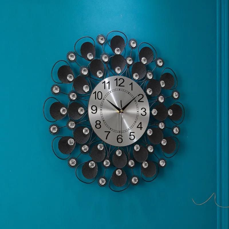 Generic Wall Clock House Decoration  With Feather-like