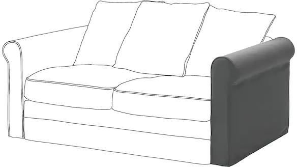 Cover for armrest, Ljungen medium grey