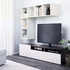 Get Modern Mdf Wood Tv Table, 150 X 40 X 30 Cm - White Black with best offers | Raneen.com